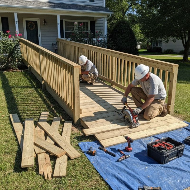 Handicap Ramp Construction in Conroe, TX